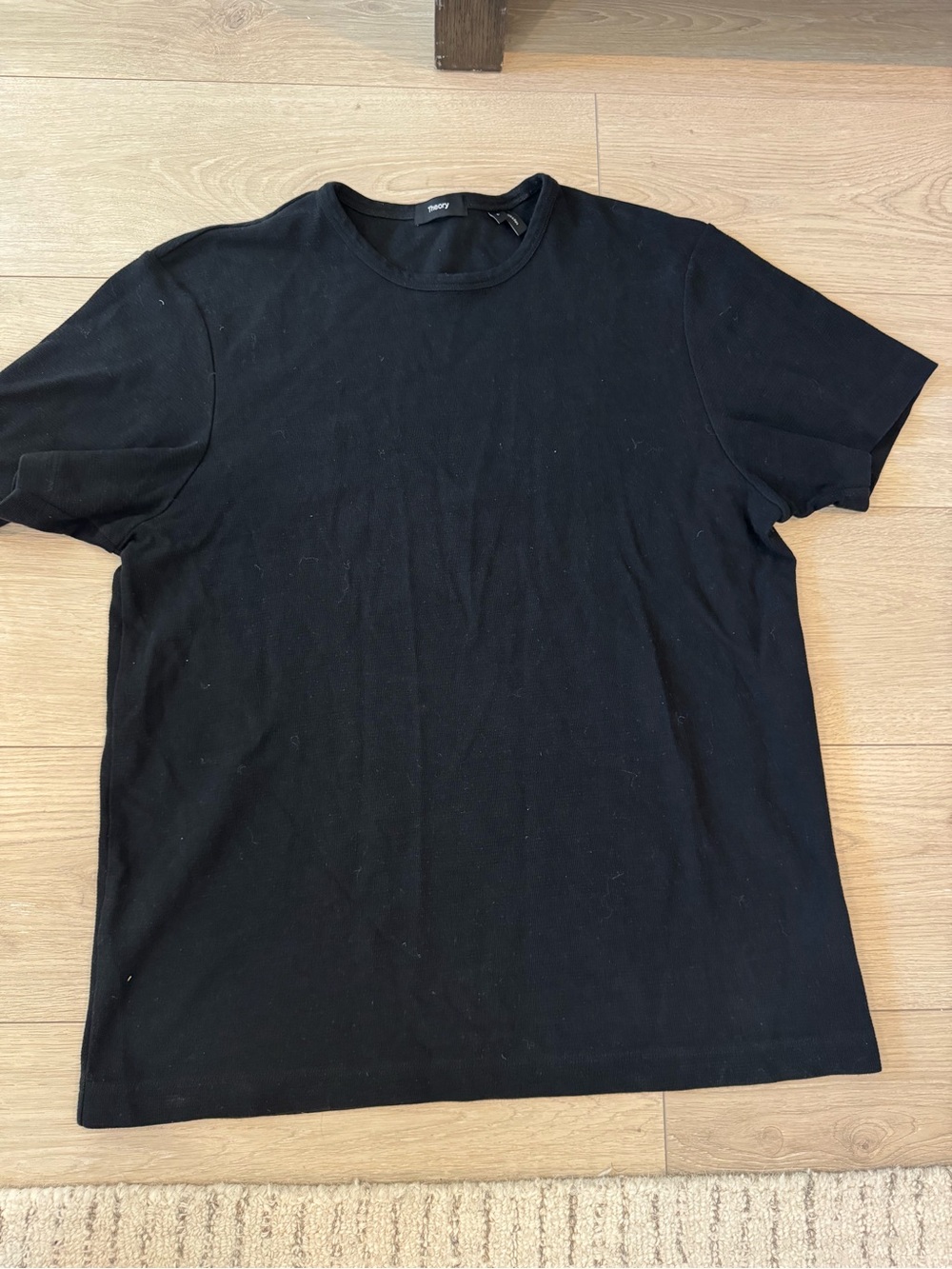 Theory Men's Black Crewneck Short Sleeve Tee